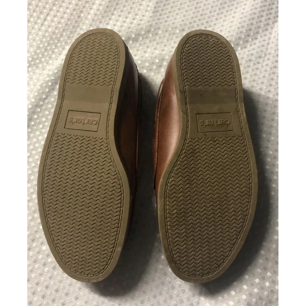 Carters Size 2 M Leather Tie Shoes